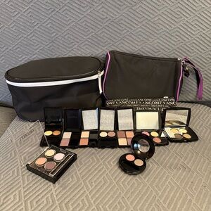 Lancôme Makeup Eyeshadow Palette with Cosmetic Bags Bundle 12 Pieces Set NEW